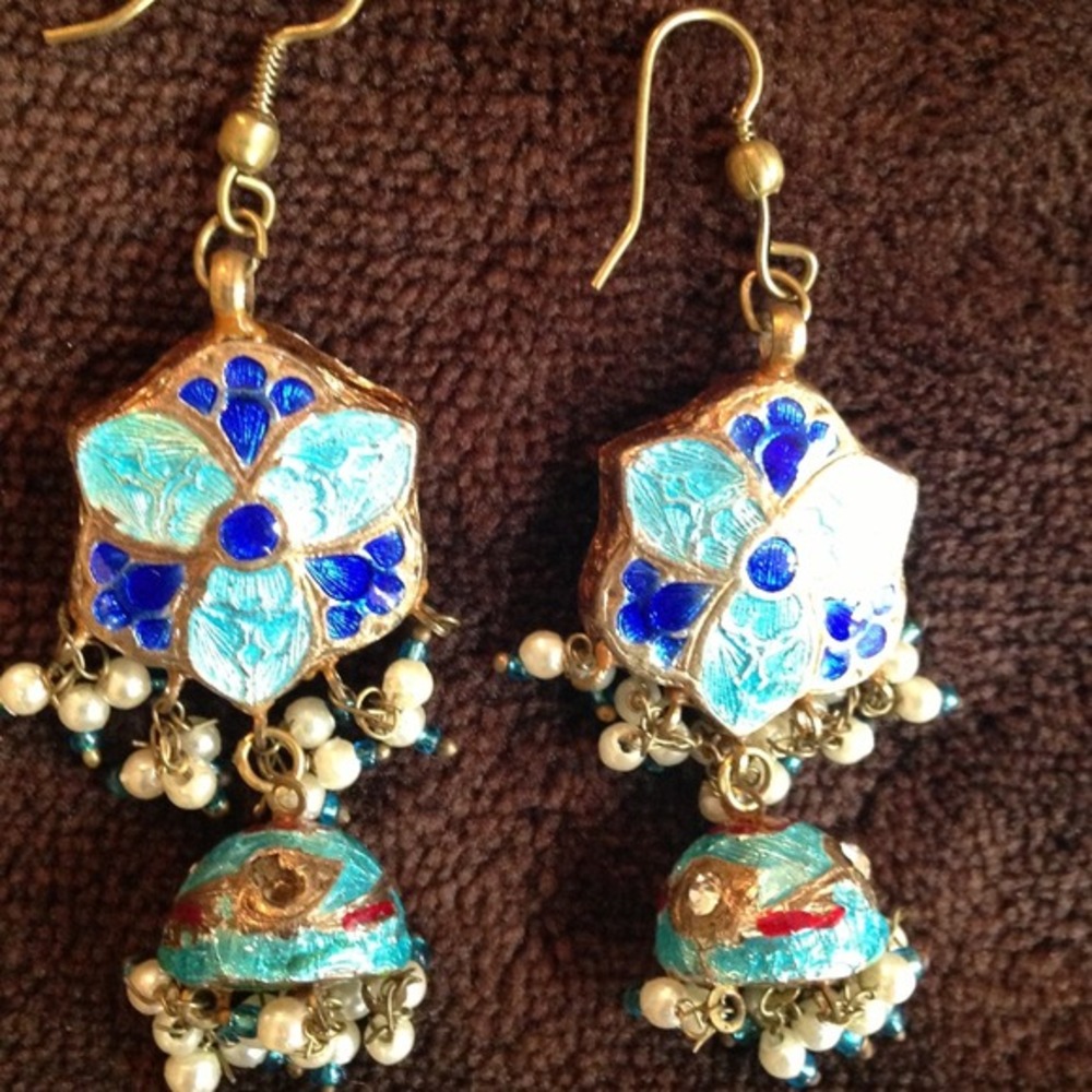 VINTAGE!! Dangly earrings - Picture 2 of 8
